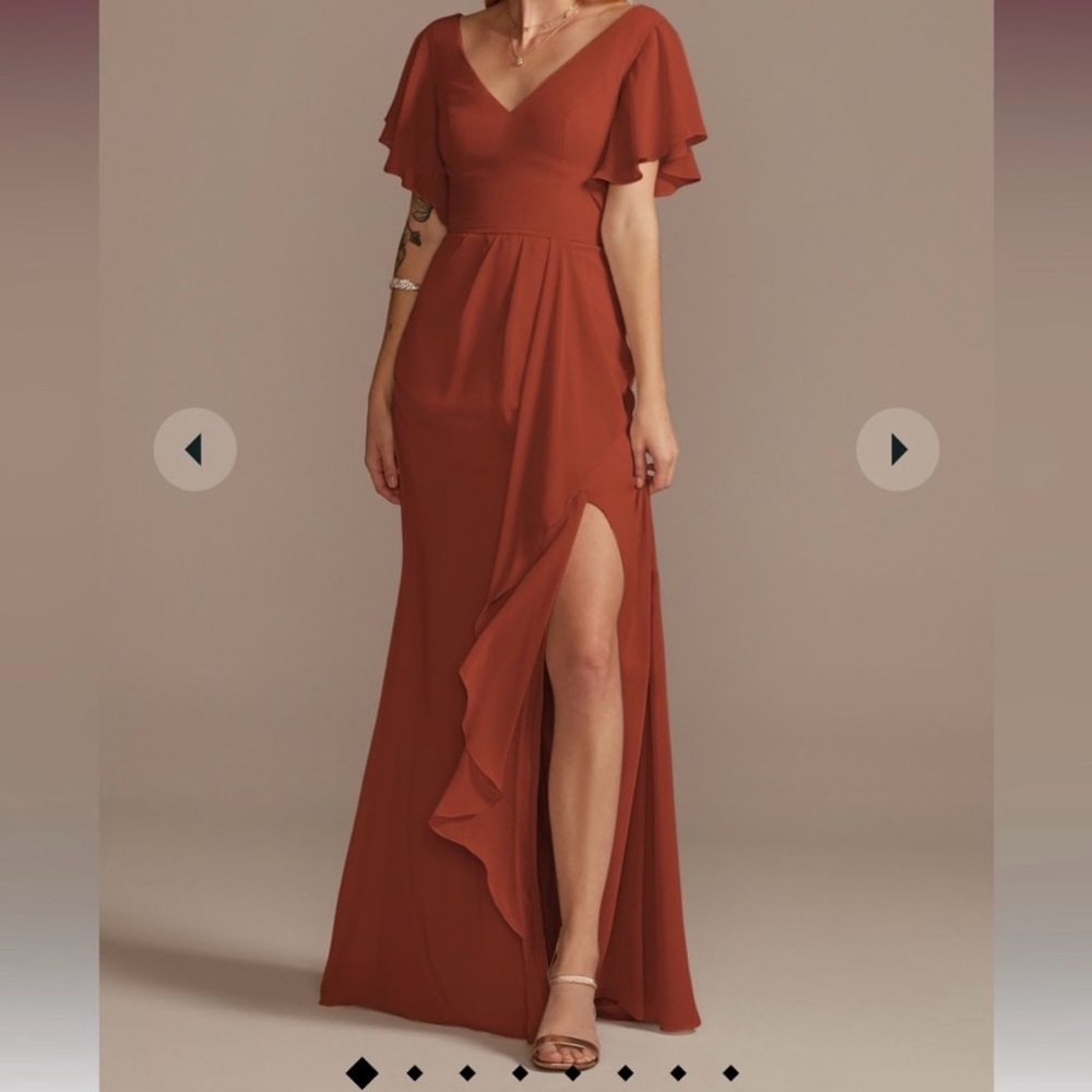 David's Bridal Terracotta Maxi Dress
